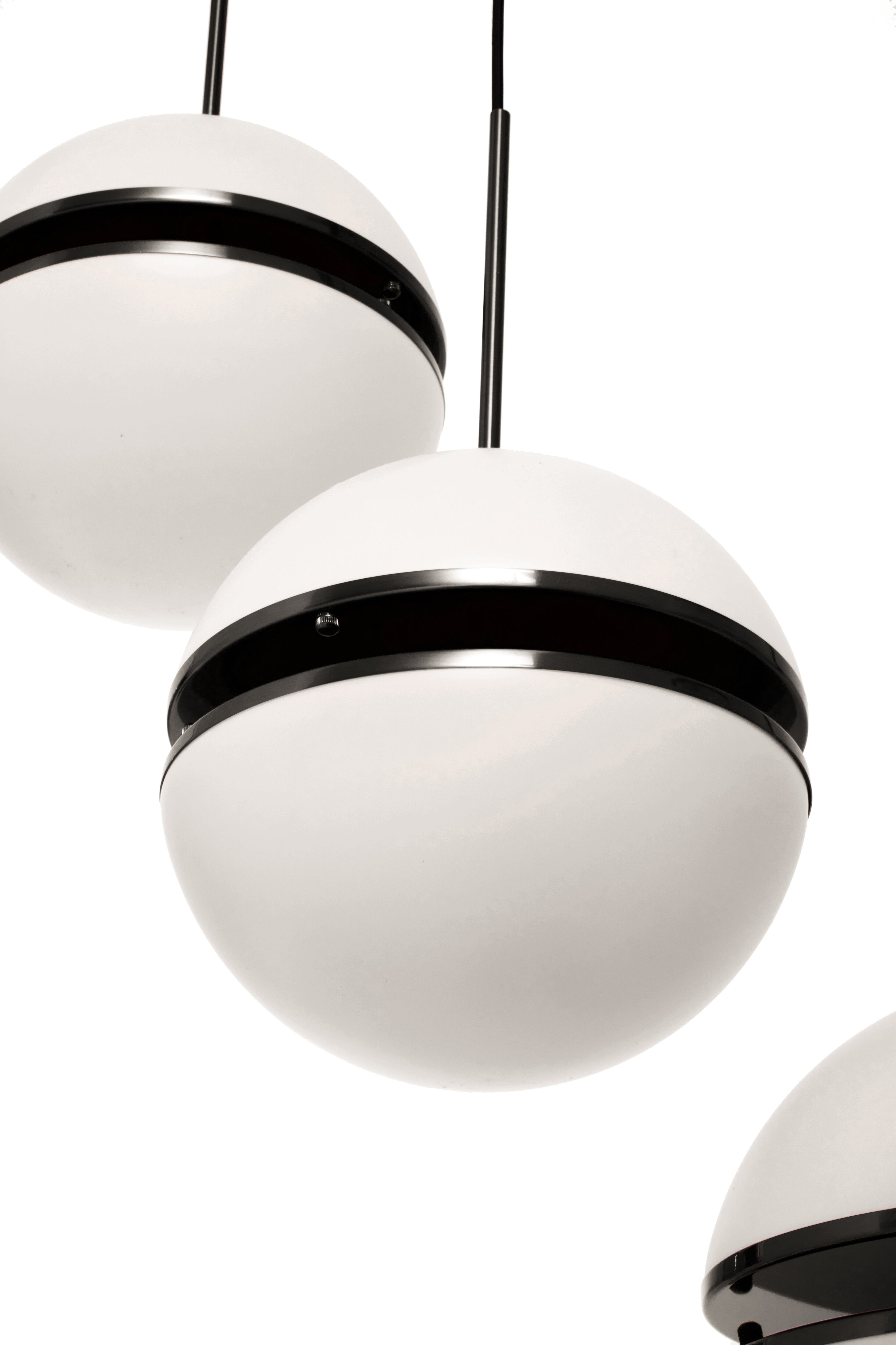Abira Five Ball Matte Black Pendant Light
